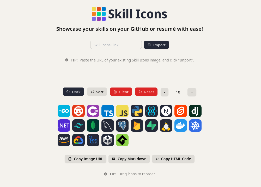 🖌️ Skill Icons Web Builder